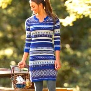 Athleta Fair Isle Sweater Dress